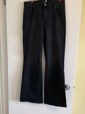 Fidelity Denim Black Wide Leg Jeans